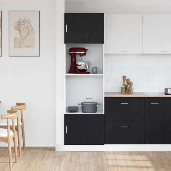 Küchenschrank Schwarze Eiche Verleimtes Holz 60 x 57 x 207 cm