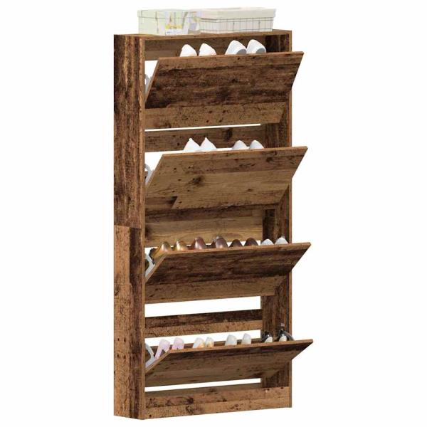 Schuhschrank Altes Holz Holzwerkstoff 80 x 21 x 163,5 cm