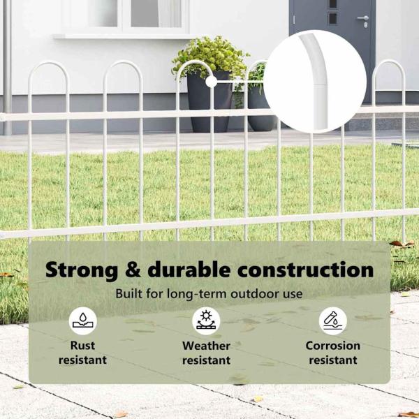 Gartenzaun BOXTEL 2 pcs 3,4 x 0,6 m Pulverbeschichteter Stahl
