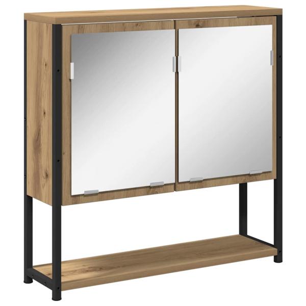 2-teiliger Badezimmermöbel-Set aus Artisan Eiche, engineered wood
