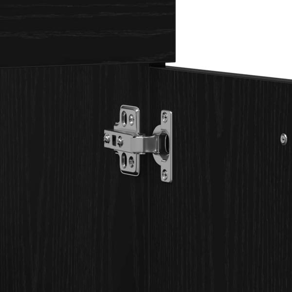 3-teiliges Badezimmermöbel Set Schwarz Eiche - Hergestellt aus hochwertigem Holzwerkstoff
