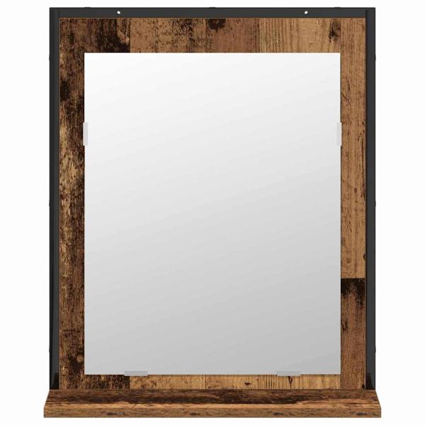 2-teiliger Badschrank-Set aus Altholz und Holzwerkstoff
