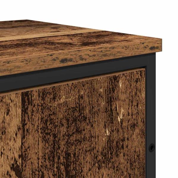 2-teiliger Badschrank-Set aus Altholz und Holzwerkstoff