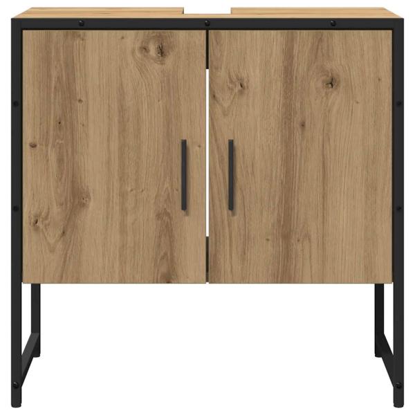 2-teiliges Badezimmer-Schranksystem aus Artisan Eichen-Engineered Wood