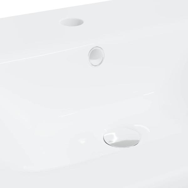 4-teiliges Badezimmermöbel Set Schwarze Eiche Ingenieurholz