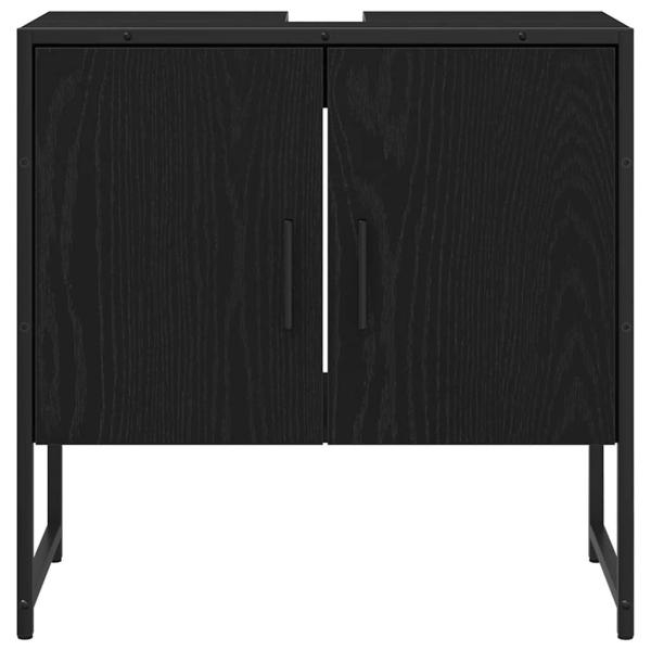 3tlg. Badschrank-Set Schwarze Eiche Holzwerkstoff