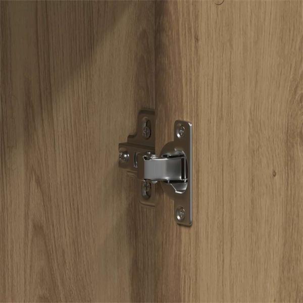 3-teiliges Badezimmermöbel Set Kunst-Eiche Holzwerkstoff