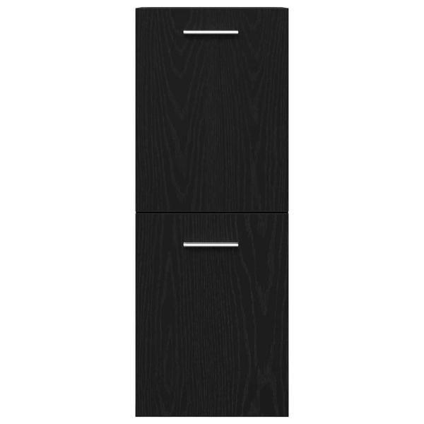 4-teiliges Badezimmermöbel-Set Schwarze Eiche Holzwerkstoff