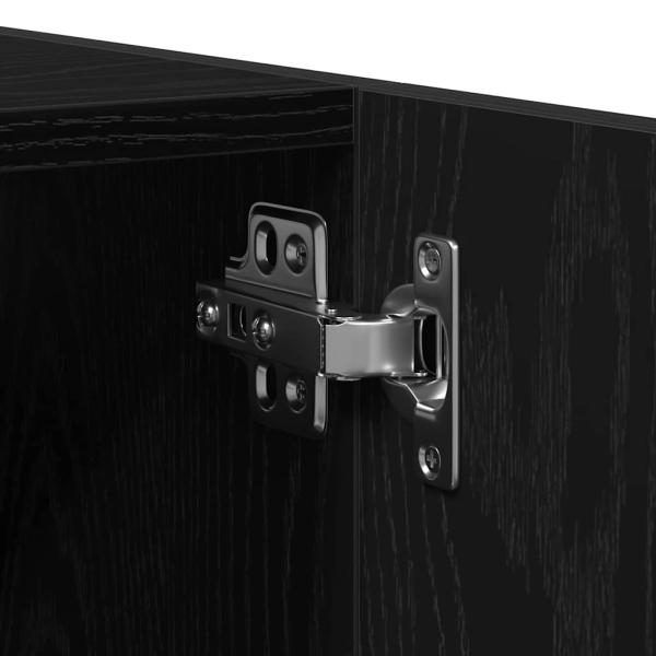 4-teiliges Badezimmermöbel-Set Schwarze Eiche Holzwerkstoff