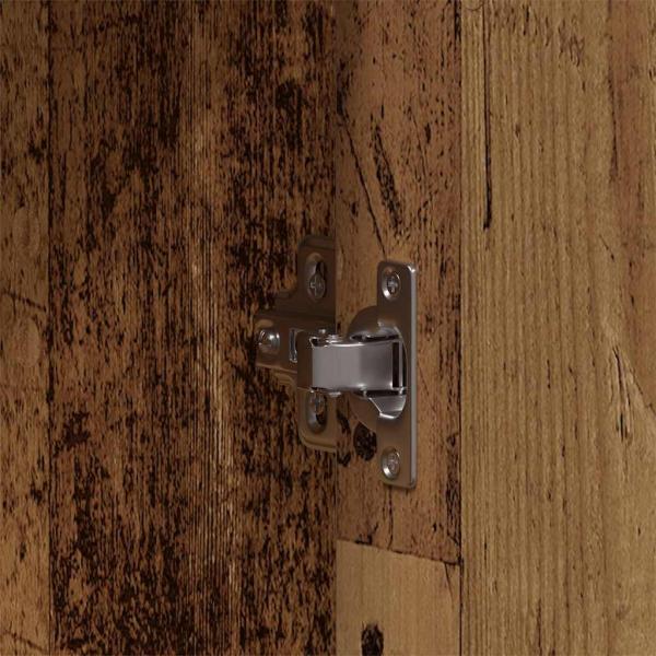 3-teilige Badezimmermöbel set aus altem Holz und engineered Holz