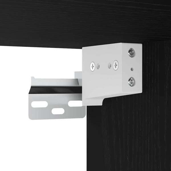 3-teiliges Badezimmermöbel-Set Schwarz-Eiche Holzwerkstoff