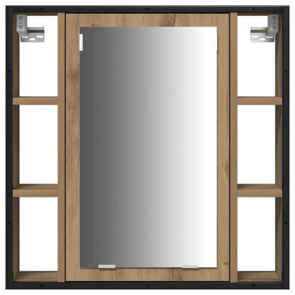3-teiliges Schminktisch-Set in geräucherter Eiche, engineered Wood