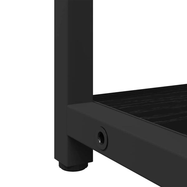 3-teiliges Badezimmermöbelset Schwarz Eichenholz Kunstfaser