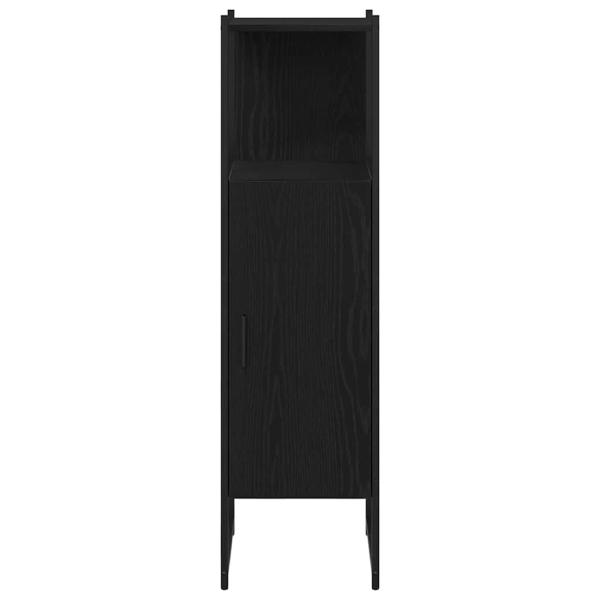 4-teiliges Badezimmermöbel-Set Schwarze Eiche Holzwerkstoff