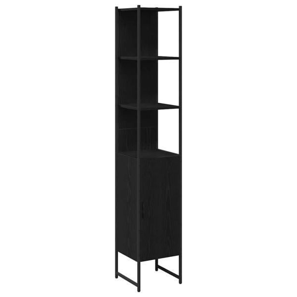 4-teiliges Badezimmermöbel-Set Schwarze Eiche