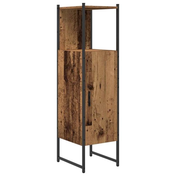 4-teiliges Badezimmermöbel-Set Altes Holz