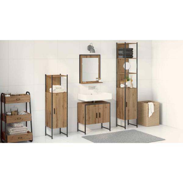 4-teiliges Badmöbel Set Artisan Eiche Holzwerkstoff