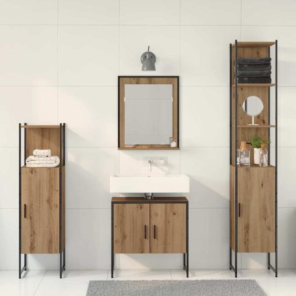 4-teiliges Badmöbel Set Artisan Eiche Holzwerkstoff