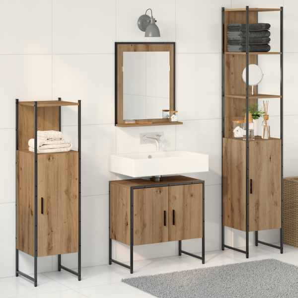 4-teiliges Badmöbel Set Artisan Eiche Holzwerkstoff