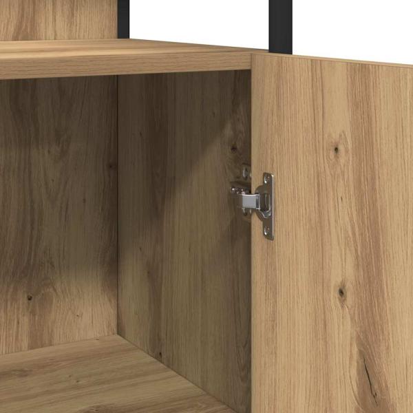 4-teiliges Badezimmermöbel Set aus Eichen-Holzwerkstoff