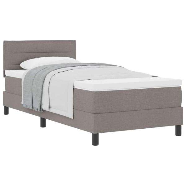 Boxspringbett mit Matratze Taupe 80x200 cm Stoff
