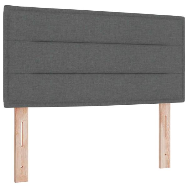 Boxspringbett mit Matratze Dunkelgrau 90x200 cm Stoff