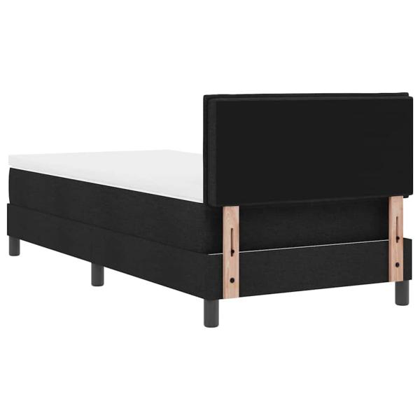 Boxspringbett mit Matratze Schwarz 90x200 cm Stoff
