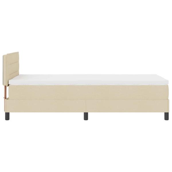 Boxspringbett mit Matratze Beige 100x200 cm Stoff