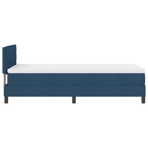 Boxspringbett mit Matratze Blau 100x200 cm Stoff