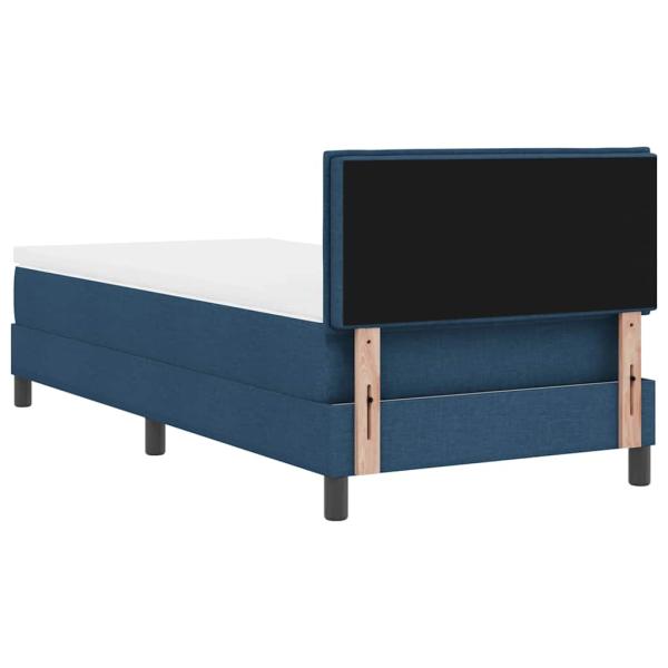 Boxspringbett mit Matratze Blau 100x200 cm Stoff
