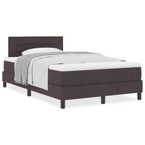 Boxspringbett mit Matratze Dunkelbraun 120x190 cm Stoff