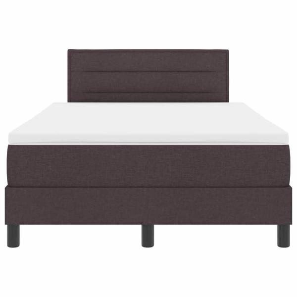 Boxspringbett mit Matratze Dunkelbraun 120x190 cm Stoff