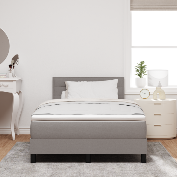 Boxspringbett mit Matratze Taupe 120x190 cm Stoff