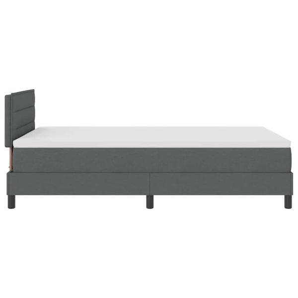 Boxspringbett mit Matratze Dunkelgrau 120x200 cm Stoff