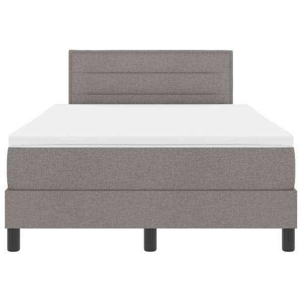 Boxspringbett mit Matratze Taupe 120x200 cm Stoff