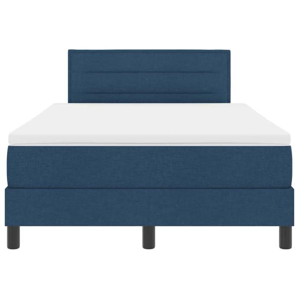 Boxspringbett mit Matratze Blau 120x200 cm Stoff