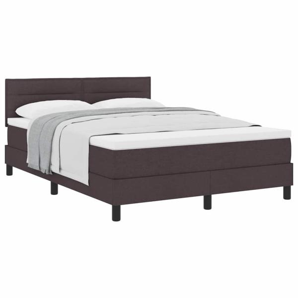 Boxspringbett mit Matratze Dunkelbraun 140x190 cm Stoff
