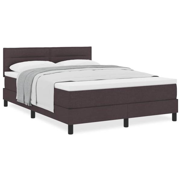 Boxspringbett mit Matratze Dunkelbraun 140x190 cm Stoff
