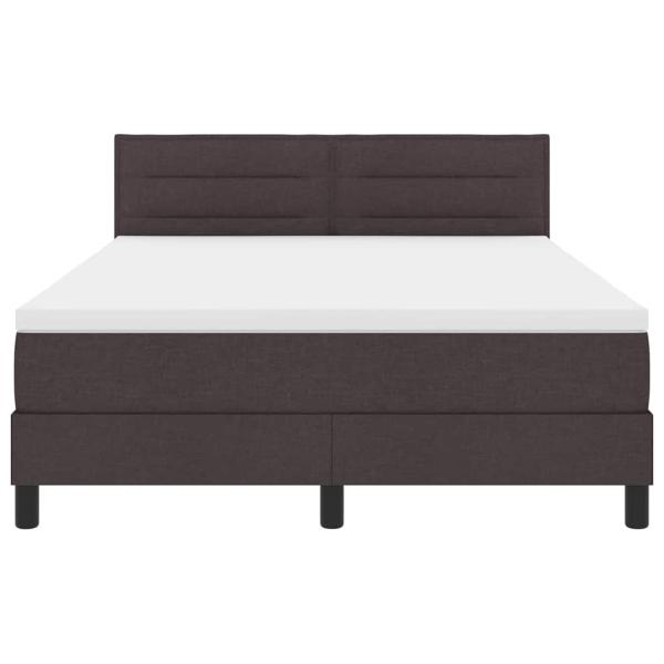 Boxspringbett mit Matratze Dunkelbraun 140x190 cm Stoff