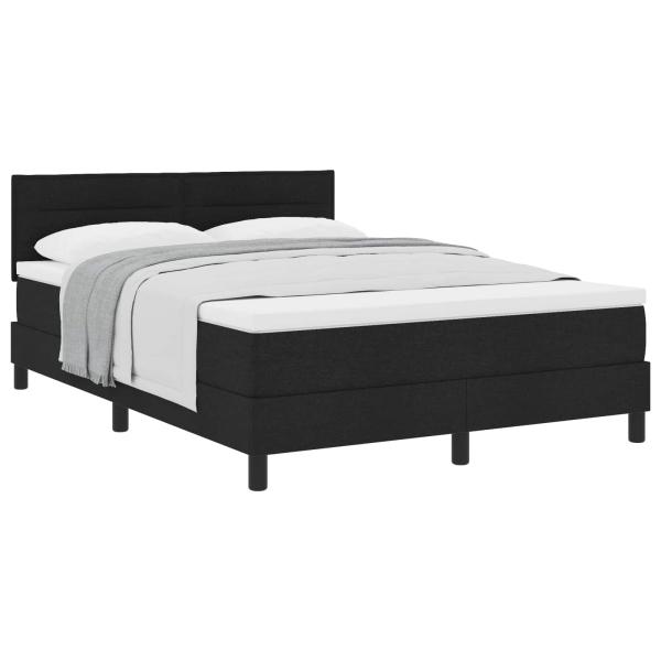 Boxspringbett mit Matratze Schwarz 160x200 cm Stoff