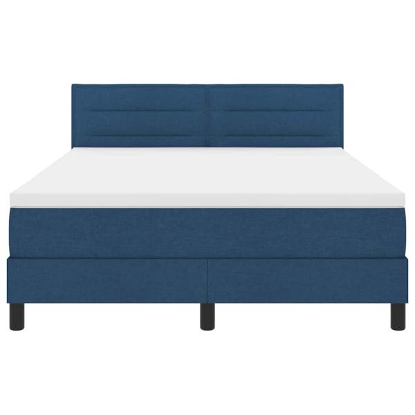Boxspringbett mit Matratze Blau 160x200 cm Stoff