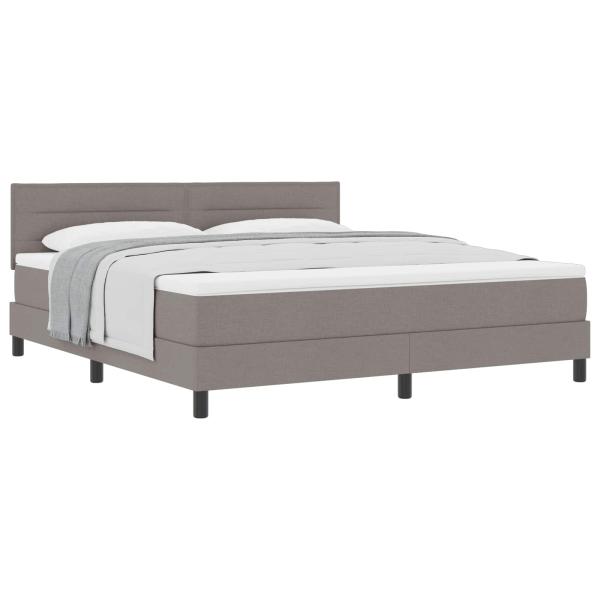 Boxspringbett mit Matratze Taupe 180x200 cm Stoff