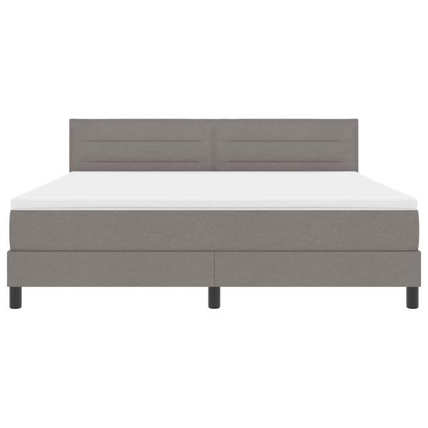 Boxspringbett mit Matratze Taupe 180x200 cm Stoff