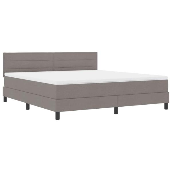 Boxspringbett mit Matratze Taupe 180x200 cm Stoff
