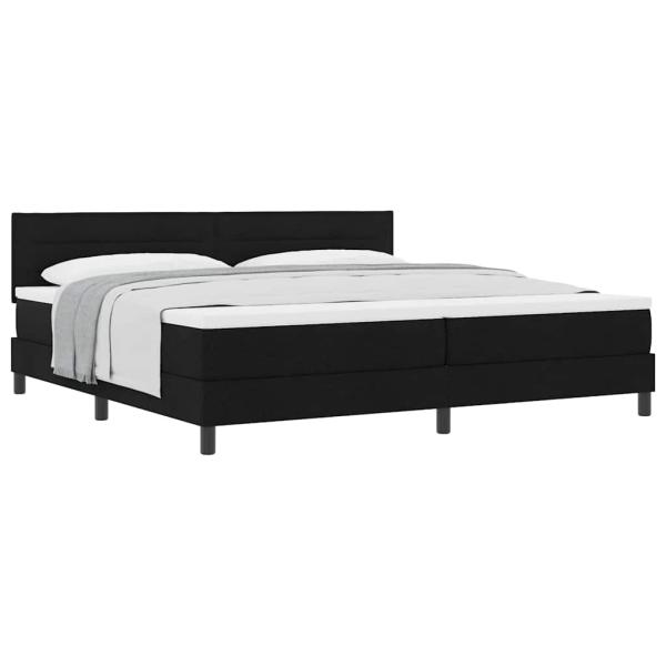 Boxspringbett mit Matratze Schwarz 200x200 cm Stoff