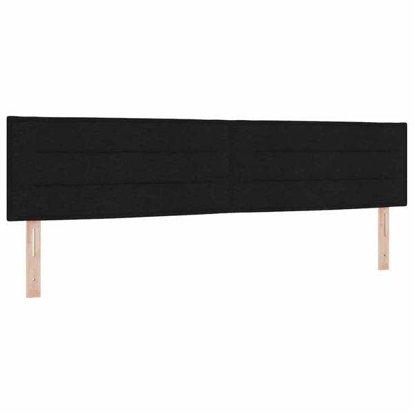 Boxspringbett mit Matratze Schwarz 200x200 cm Stoff