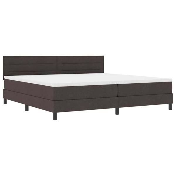 Boxspringbett mit Matratze Dunkelbraun 200x200 cm Stoff