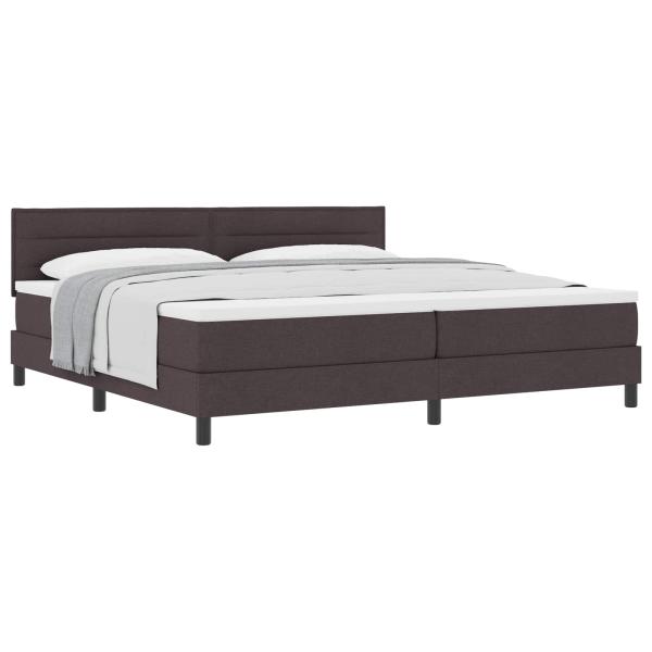 Boxspringbett mit Matratze Dunkelbraun 200x200 cm Stoff