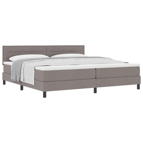 Boxspringbett mit Matratze Taupe 200x200 cm Stoff