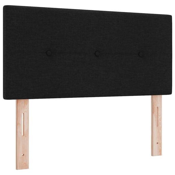Boxspringbett mit Matratze Schwarz 80x200 cm Stoff